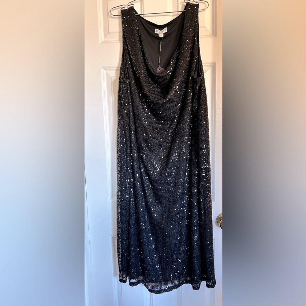 NWT Black sequin dress